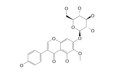 TECTORIDIN;4',5,7-TRIHYDROXY-6-METHOXYISOFLAVONE-7-O-BETA-D-GLUCOPYRANOSIDE