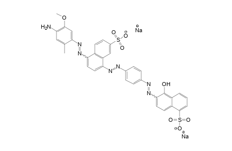 1-Naphthol-5-sulfonic acid(1)<-p-aminoacetanilide-(2)-Hydrol.->(3)1,6-cleveacid->(4)cresidin