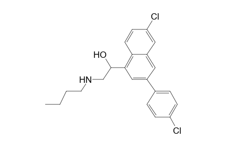 2-(Butylamino)-1-[6-chloro-3-(4-chlorophenyl)-1-naphthyl]ethanol