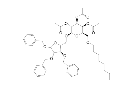 BENZYL-O-(2,3,4-TRI-O-ACETYL-6-O-OCTYL-BETA-D-GALACTOPYRANOSYL)-(1->5)-2,3-DI-O-BENZYL-ALPHA-L-ARABINOSIDE