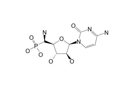 5'-[1'-(5'R-AMINO-BETA-D-ARABINO-PENTA-1',4'-FURANOSYL)-CYTOSINE]-PHOSPHONIC-ACID