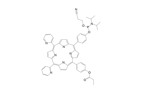 #2;PORPHYRIN-PHOSPHORAMIDITE;PROPIONIC-ACID-4-(10-[4-[(2-CYANOETHOXY)-DIISOPROPYLAMINOPHOSPHANYLOXY]-PHENYL]-15,20-DIPYRIDIN-2-YL-PORPHYRIN-5-YL)-PHENYLESTER