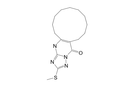 6,7,8,9,10,11,12,13,14,15-DECAHYDRO-2-METHYLTHIO-CYClODODECA-[D]-[1,2,4]-TRIAZOLO-[1,5-A]-PYRIMIDIN-5(16H)-ONE