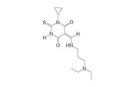 (5E)-1-cyclopropyl-5-({[3-(diethylamino)propyl]amino}methylene)-2-thioxodihydro-4,6(1H,5H)-pyrimidinedione