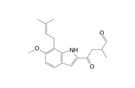 1H-Indole-2-butanal, 6-methoxy-.alpha.-methyl-7-(3-methyl-2-butenyl)-.gamma.-oxo-