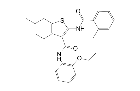 6-Methyl-N-o-phenetyl-2-(o-toluoylamino)-4,5,6,7-tetrahydrobenzothiophene-3-carboxamide