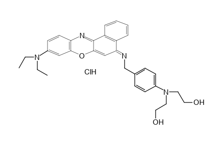 2,2'-{{alpha-{[9-(DIETHYLAMINO)-5H-BENZO[a]PHENOXAZIN-5-YLIDENE]AMINO}-p-TOLYL}IMINO}DIETHANOL, MONOHYDROCHLORIDE