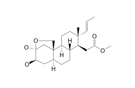 2-ALPHA,3-BETA-DIHYDROXY-16,17-SECO-PREGN-17-ENE-16-OIC-ACID-METHYLESTER-2-BETA,19-HEMIKETAL