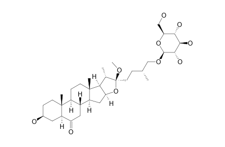 26-O-BETA-D-GLUCOPYRANOSIDE-3-BETA,26-DIHYDROXY-(25R)-5-ALPHA-FUROSTAN-22-ALPHA-METHOXYL-6-ONE