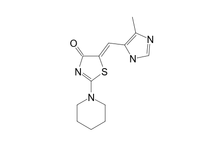 (Z)-5-[(4-METHYL-1H-IMIDAZOL-5-YL)-METHYLIDENE]-2-(PIPERIDIN-1-YL)-THIAZOL-4(5H)-ONE