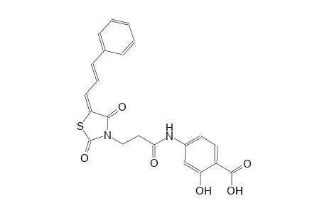 benzoic acid, 4-[[3-[(5E)-2,4-dioxo-5-[(2E)-3-phenyl-2-propenylidene]thiazolidinyl]-1-oxopropyl]amino]-2-hydroxy-