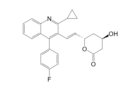 (4R,6S)-6-[(E)-2-[2-cyclopropyl-4-(4-fluorophenyl)-3-quinolinyl]ethenyl]-4-hydroxy-2-oxanone