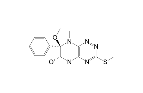 6-HYDROXY-7-METHOXY-8-METHYL-3-METHYLTHIO-7-PHENYL-5,6,7,8-TETRAHYDROPYRAZINO-[2,3-E]-AS-TRIAZINE