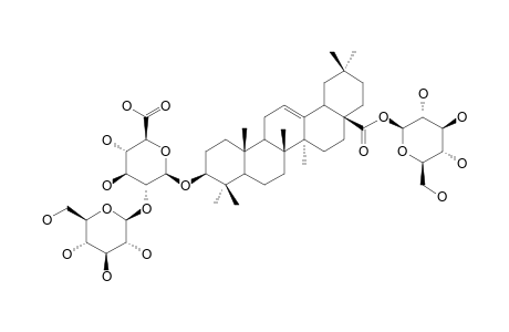 CHIKUSETSUSAPONIN-V;3-O-BETA-[GLUCOPYRANOSYL-(1->2)-GLUCURONOPYRANOSYL]-OLEANOLIC-ACID-28-O-GLUCOPYRANOSYLESTER