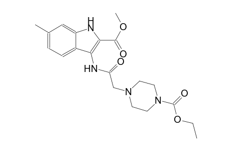 methyl 3-({[4-(ethoxycarbonyl)-1-piperazinyl]acetyl}amino)-6-methyl-1H-indole-2-carboxylate