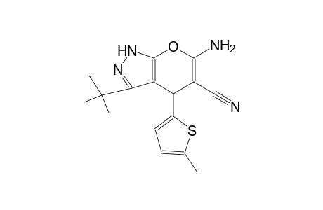 pyrano[2,3-c]pyrazole-5-carbonitrile, 6-amino-3-(1,1-dimethylethyl)-1,4-dihydro-4-(5-methyl-2-thienyl)-