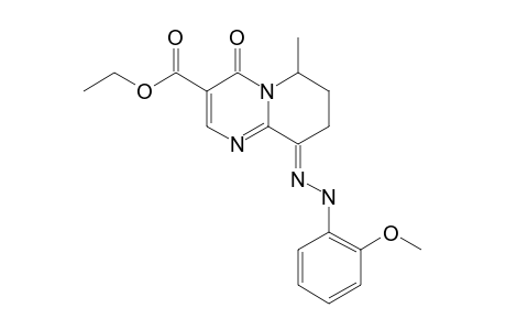 E-ETHYL-9-(2-METHOXYPHENYL)-HYDRAZONO-6-METHYL-4-OXO-6,7,8,9-TETRAHYDRO-4H-PYRIDO-[1,2-A]-PYRIMIDINE-3-CARBOXYLATE