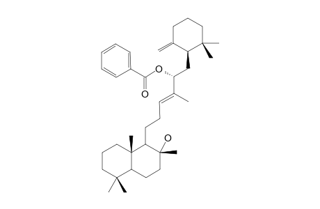 #6;(1R,2R,4AS,8AS,3'E,5'S,1''S)-(+)-1-[6'-(2'',2''-DIMETHYL-6''-METHYLENECYCLOHEXYL)-4'-METHYL-5'-BENZOYLOXYHEX-3'-ENYL]-2,5,5,8A-TETRAMETHYLDECAHYDRONAPHTHALEN-2-