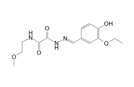 2-[(2E)-2-(3-ethoxy-4-hydroxybenzylidene)hydrazino]-N-(2-methoxyethyl)-2-oxoacetamide