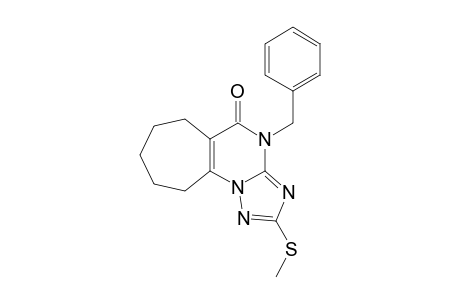 11-BENZYL-6,7,8,9,10,11-HEXAHYDRO-2-METHYLTHIO-CYClOHEPTA-[D]-[1,2,4]-TRIAZOLO-[1,5-A]-PYRIMIDIN-5-ONE