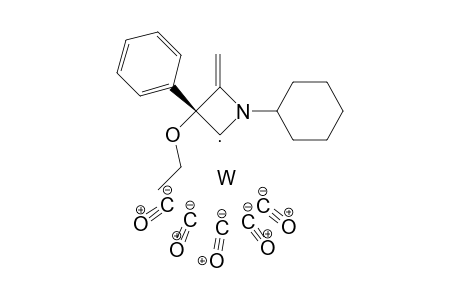 Pentacarbonyl(1-cyclohexyl-3-ethoxy-4-methylen-3(S)-phenyl-2-azetidinyliden)tungsten(0)