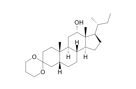 (5R,8R,9S,10S,12S,13R,14S,17R)-10,13-dimethyl-17-[(1R)-1-methylpropyl]spiro[1,2,4,5,6,7,8,9,11,12,14,15,16,17-tetradecahydrocyclopenta[a]phenanthrene-3,2'-1,3-dioxane]-12-ol