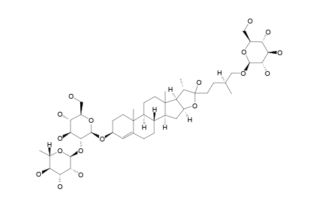 #30;TRIGONEOSIDE-XIIA;26-O-BETA-D-GLUCOPYRANOSYL-3-BETA,22-XI,26-TRIHYDROXY-(25S)-FUROST-4-ENE-3-O-ALPHA-L-RHAMNOPYRANOSYL-(1->2)-BETA-D-GLUCOPYRANOSIDE