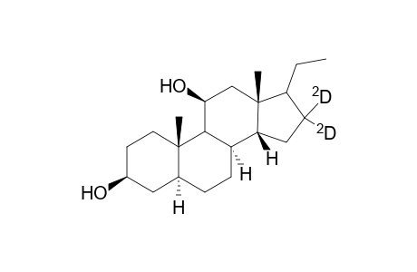 16,16-D2-5a,8a,14b-pregnane-3b,11b-diol