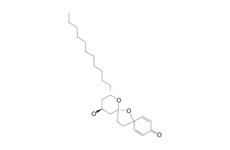 ACULEATIN_E;2-R*,4-S*,6-S*-4-HYDROXY-2-UNDECYL-1,7-DIOXADISPIRO-[5.1.5.2]-PENTADECA-9,12-DIEN-11-ONE