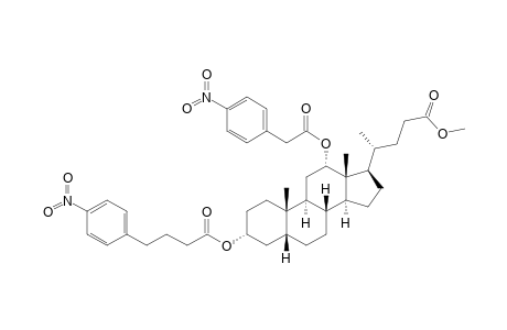 (4R)-4-[(3R,5R,8R,9S,10S,12S,13R,14S,17R)-10,13-dimethyl-12-[2-(4-nitrophenyl)acetyl]oxy-3-[4-(4-nitrophenyl)butanoyloxy]-2,3,4,5,6,7,8,9,11,12,14,15,16,17-tetradecahydro-1H-cyclopenta[a]phenanthren-17-yl]valeric acid methyl ester