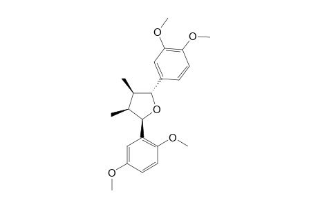 2-(2',5'-DIMETHOXYPHENYL)-3,4-DIMETHYL-5-(3'',4''-DIMETHOXYPHENYL)-TETRAHYDROFURAN