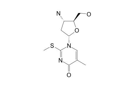 1-(3-AMINO-2,3-DIDEOXY-ALPHA-D-ERYTHRO-PENTOFURANOSYL)-5-METHYL-2-METHYLTHIOPYRIMIDIN-4(1H)-ONE