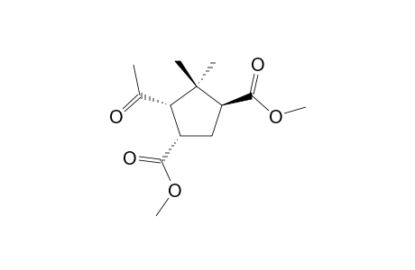 EXO-4-ACETYL-5,5-DIMETHYL-1,3-CYCLOPENTANDICARBOXYLIC-ACID-DIETHYLESTER