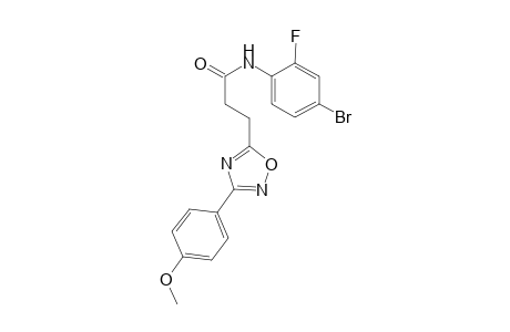 N-(4-bromo-2-fluorophenyl)-3-[3-(4-methoxyphenyl)-1,2,4-oxadiazol-5-yl]propanamide