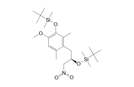 2-TERT.-BUTYLDIMETHYLSILYLOXY-1-(3-TERT.-BUTYLDIMETHYLSILYLOXY-4-METHOXY-2,6-DIMETHYLPHENYL)-3-NITROPROPANE