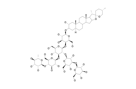 3-O-[[BETA-D-GLUCOPYRANOSYL-(1->3)-BETA-D-GLUCOPYRANOSYL-(1->2)]-[ALPHA-L-RHAMNOPYRANOSYL-(1->4)-BETA-D-GLUCOPYRANOSYL-(1->3)]-BETA-D-GLUCOP