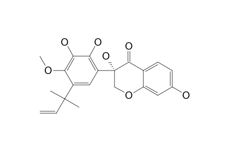 5'-ALPHA,ALPHA-DIMETHYLALLYL-3,5,7,2',3'-TETRAHYDROXY-4'-METHOXYFLAVANONE