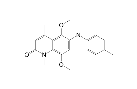 5,8-DIMETHOXY-1,4-DIMETHYL-6-(PARA-TOLYLAMINO)-QUINOLIN-2(1H)-ONE