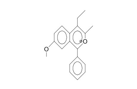 1-Phenyl-3-methyl-4-ethyl-7-methoxy-isobenzpyrylium cation