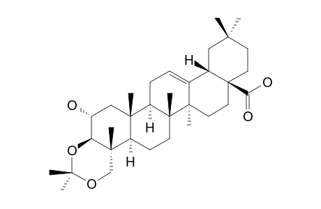 STACHLIC-ACID-C;3-BETA,23-O-ISOPROPYLIDENYL-2-ALPHA,3-BETA,23-TRIHYDROXY-OLEAN-12-EN-28-OIC-ACID