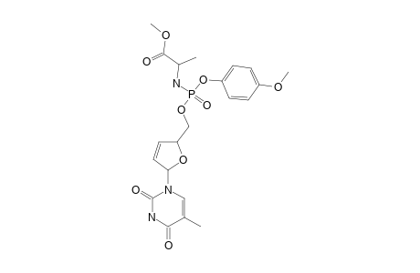 5'-O-(3'-DEOXY-2',3'-DIDEHYDROTHYMIDINYL)-O-(4-METHOXYPHENYL)-N-[(S)-METHOXYALANINYL]-PHOSPHOROCHLORIDATE