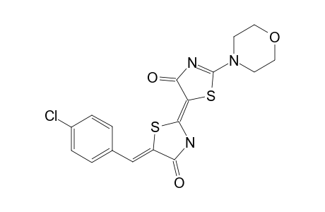 5-(4-CHLOROPHENYLMETHYLIDENE)-2'-MORPHOLIN-4-YL-2,5'-BITHIAZOLYLIDENE-4,4'-DIONE