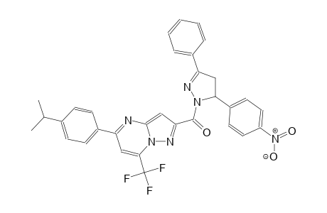 5-(4-isopropylphenyl)-2-{[5-(4-nitrophenyl)-3-phenyl-4,5-dihydro-1H-pyrazol-1-yl]carbonyl}-7-(trifluoromethyl)pyrazolo[1,5-a]pyrimidine