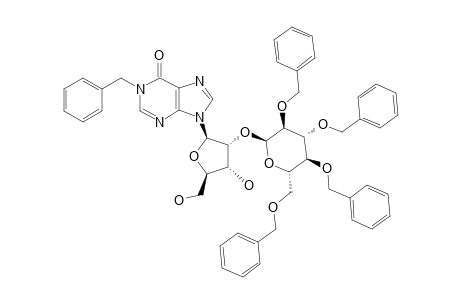 1-N-BENZYL-2'-O-ALPHA-D-(2'',3'',4'',6''-TETRA-O-BENZYLGLUCOPYRANOSYL)-INOSINE