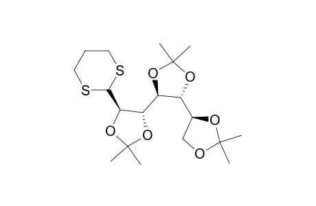 2,3:4,5:6,7-Tri-O-Isopropylidene-D-glycero-D-galactoheptose Trimethylene Dithioacetal