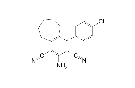 2-amino-4-(p-chlorophenyl)-6,7,8,9-tetrahydro-5H-benzocycloheptene-1,3-dicarbonitrile