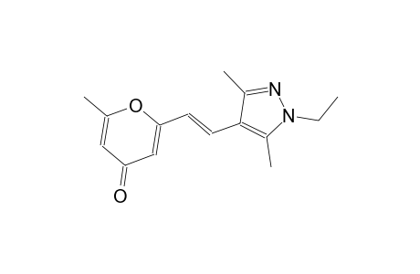 2-[(E)-2-(1-ethyl-3,5-dimethyl-1H-pyrazol-4-yl)ethenyl]-6-methyl-4H-pyran-4-one