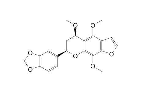 (2,4-CIS)-3',4'-METHYLENEDIOXY-4,5,8-TRIMETHOXY-[2'',3'':7,6]-FURANO-FLAVAN