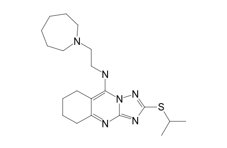 2-(1-METHYLETHYLTHIO)-5-[2-(HEXAMETHYLENEIMIN-1-YL)-ETHYL]-AMINO-6,7,8,9-TETRAHYDRO-1,2,4-TRIAZOLO-[5,1-B]-QUINAZOLINE