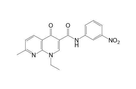 1,4-dihydro-1-ethyl-7-methy-3'-nitro-4-oxo-1,8-naphthyridine-3-carboxanilide